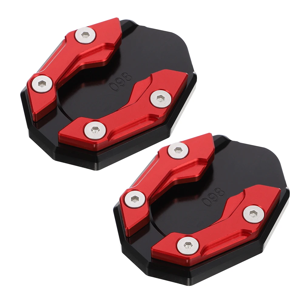 

2pcs Motorcycle Kickstand Pads Motorbike Side Stand Plate Support Foot Extension Pad For Grass Dirt Stands Durable High Strength