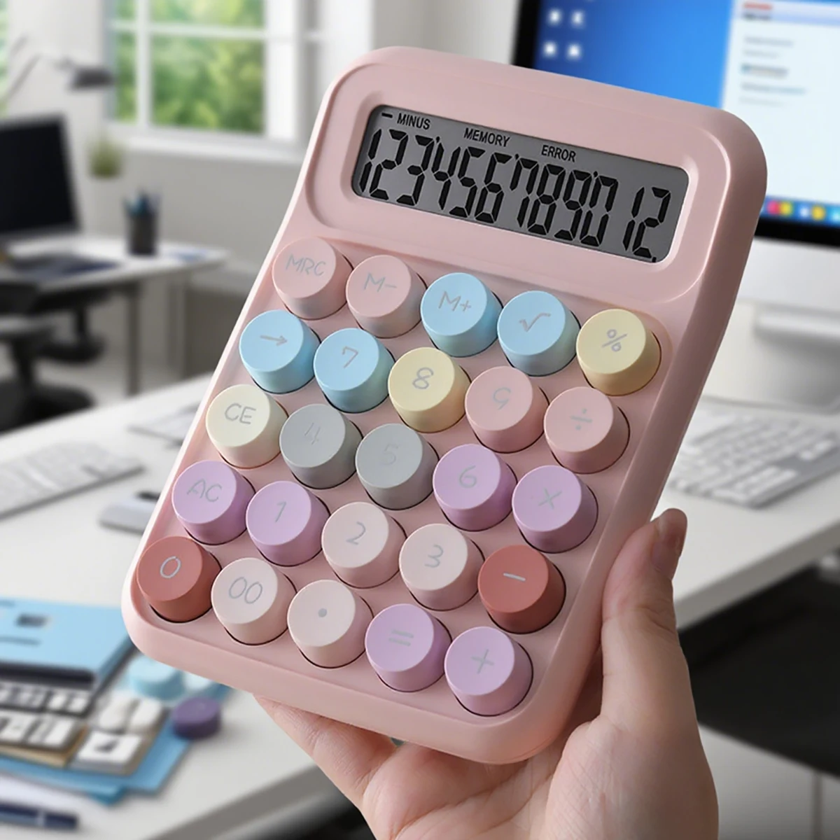 Tragbarer Farb-Desktop-Rechner – einfach zu bedienen, geeignet für den Bürogebrauch, Bürorechner