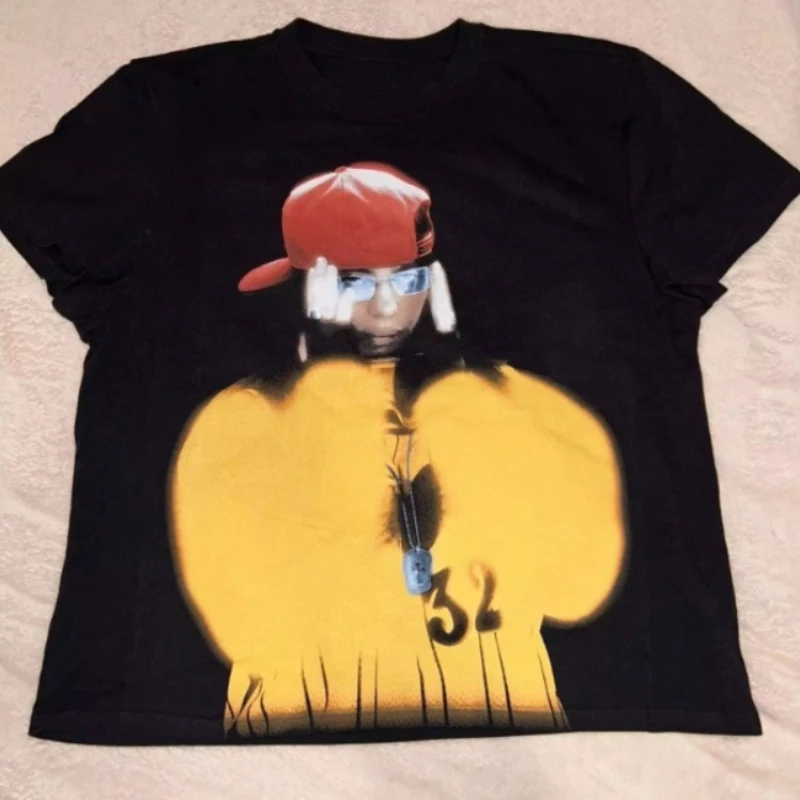 2025 صيف جديد حار ضرب لي الصلب والناعم جولة قميص بيلي 100% القطن الخالص تي شيرت مطبوع كبير الحجم جميع الأغراض النساء والرجال