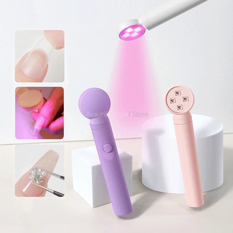 Mini Nail Dryer UV LED Nail Lamp Gel Polish Curing Machine Portable Cabin Single Finger Flashlight Lamp Manicure Tools Uñas