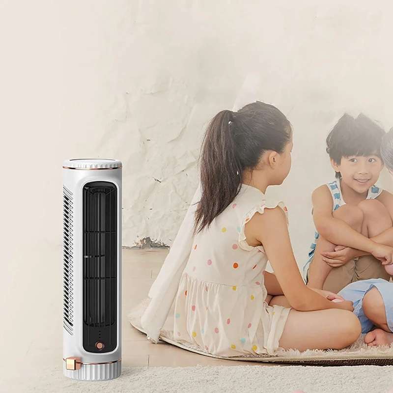 Bladeless Tower Fan Desktop Air Cooler, Portable Silent Office Fan, Indoor Office And Home Use