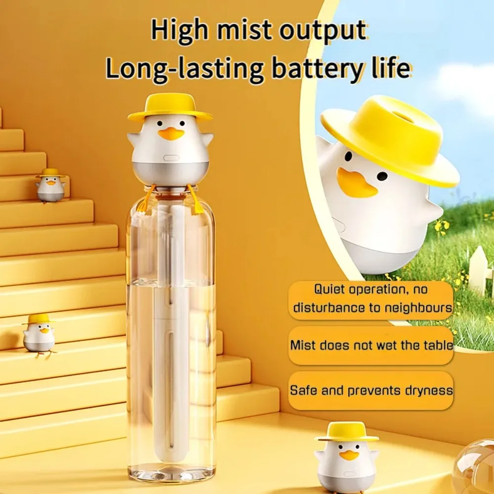 

New portable humidifier 24cm mini cartoon yellow duck – a creative and adorable humidifier and night light in one
