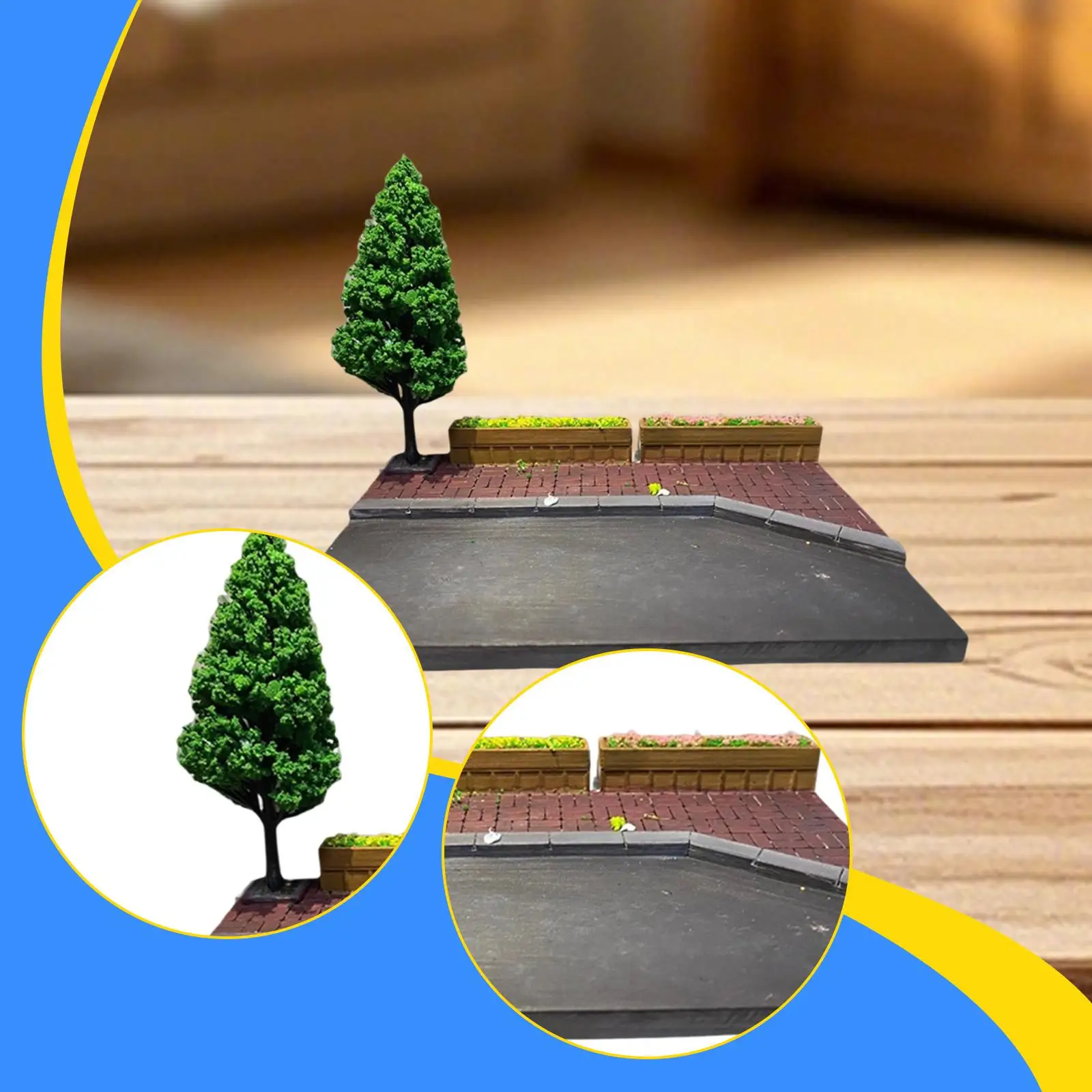 

1/64 Scale Miniature Park Scene Backdrop Accessory for Train Models And Toys