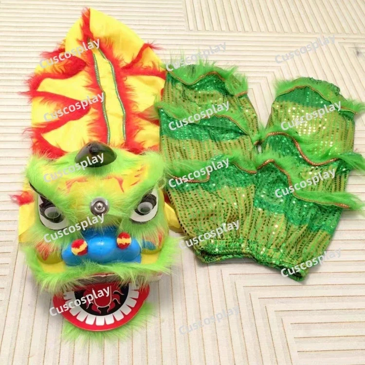 Handmade Student Lion Dance Children's Lion Dance Set Outfit Dress Chinese Spring Day Traditional Culture Party Festivall