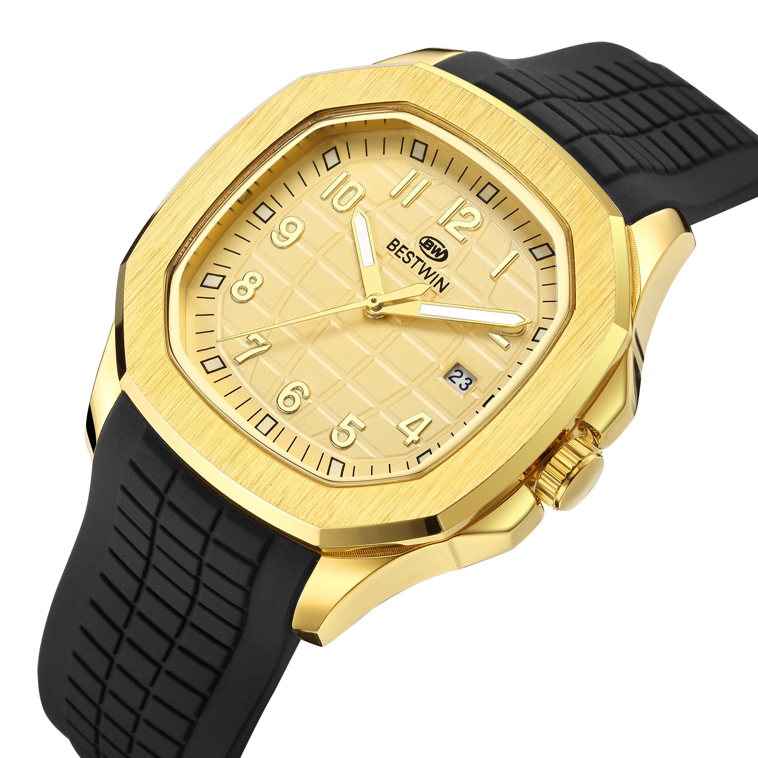 New Design Luxury Men's Quartz Watch Stainless Steel Top Brand Sapphire Glass Automatic Quartz Watch Reloj Hombre 2024
