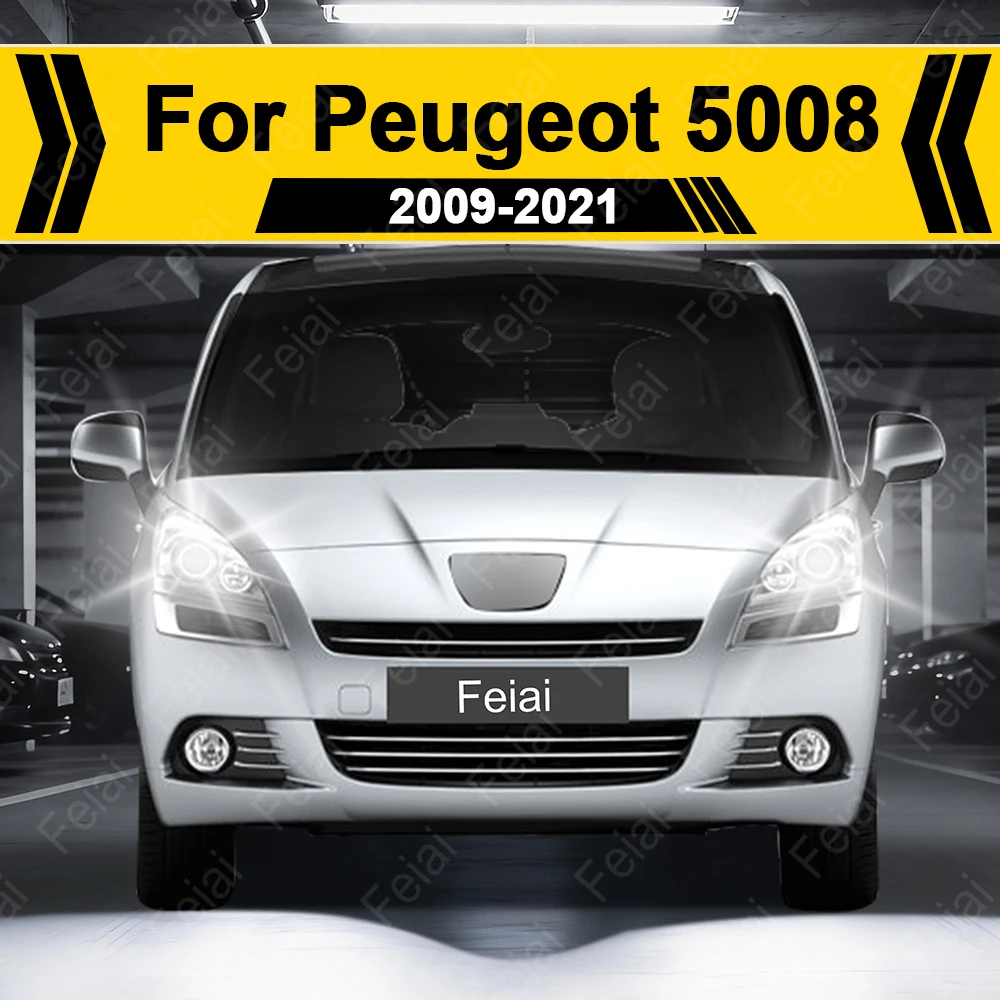 

For Peugeot 5008 Headlight LED Light Bulb 5008 Car Accessories High Power 5008 2009 2010 2011 2012 2013 2014 2015 2016 2017 2021