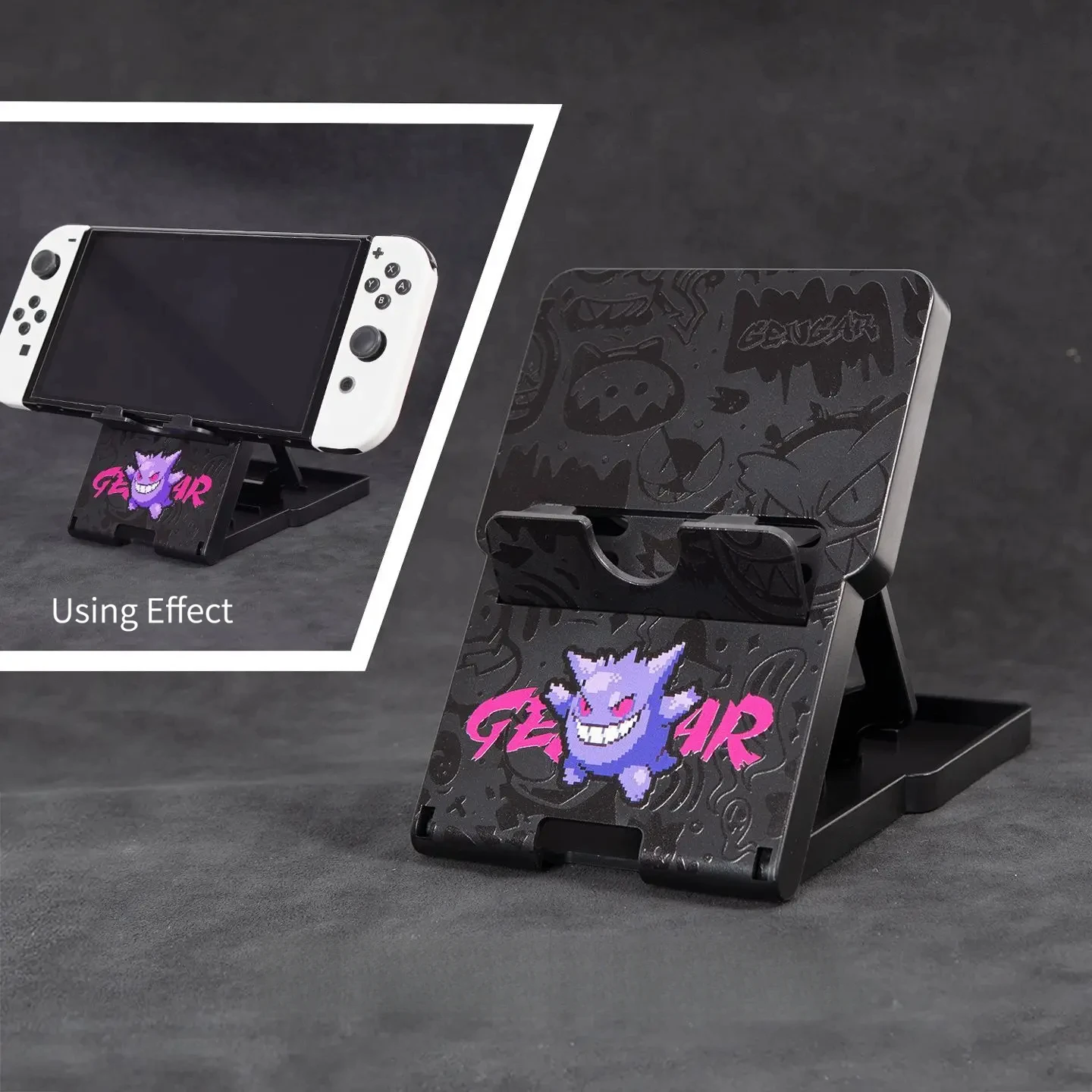 Anime Pokemon Gengar Houder Case Voor Nintendo Switch 2 Cartoon Afneembare Handgreep Houder Beschermhoes Grip Cap Game Accessoires