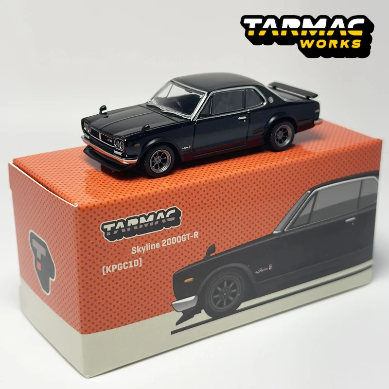 Tarmac Works 1:64 TW Skyline 2000 GTR KPGC10 Black alloy car model