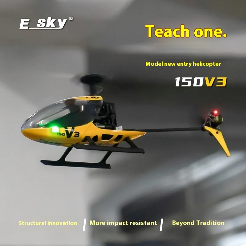 Esky 150v3 Teaches A Remote-Controlled Helicopter Model, Children'S Toy, Drop Resistant Mini Single Paddle Practice Helicopter