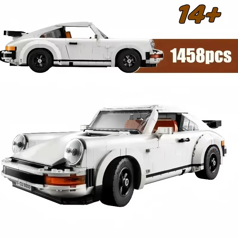 1458pcs 911 retro auto bouwsteenmodelset 2-in-1 raceklassieker roadster verjaardag kerstcadeau