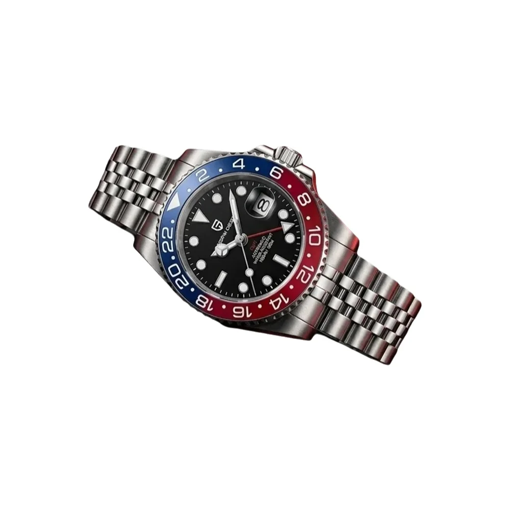 2026 PAGANI DESIGN 40MM Pepsi Cola Lünette Luxus Herren Mechanische Uhr Jubilee Uhrenarmband Edelstahl Wasserdichte Automatikuhr für Herren Geschenk