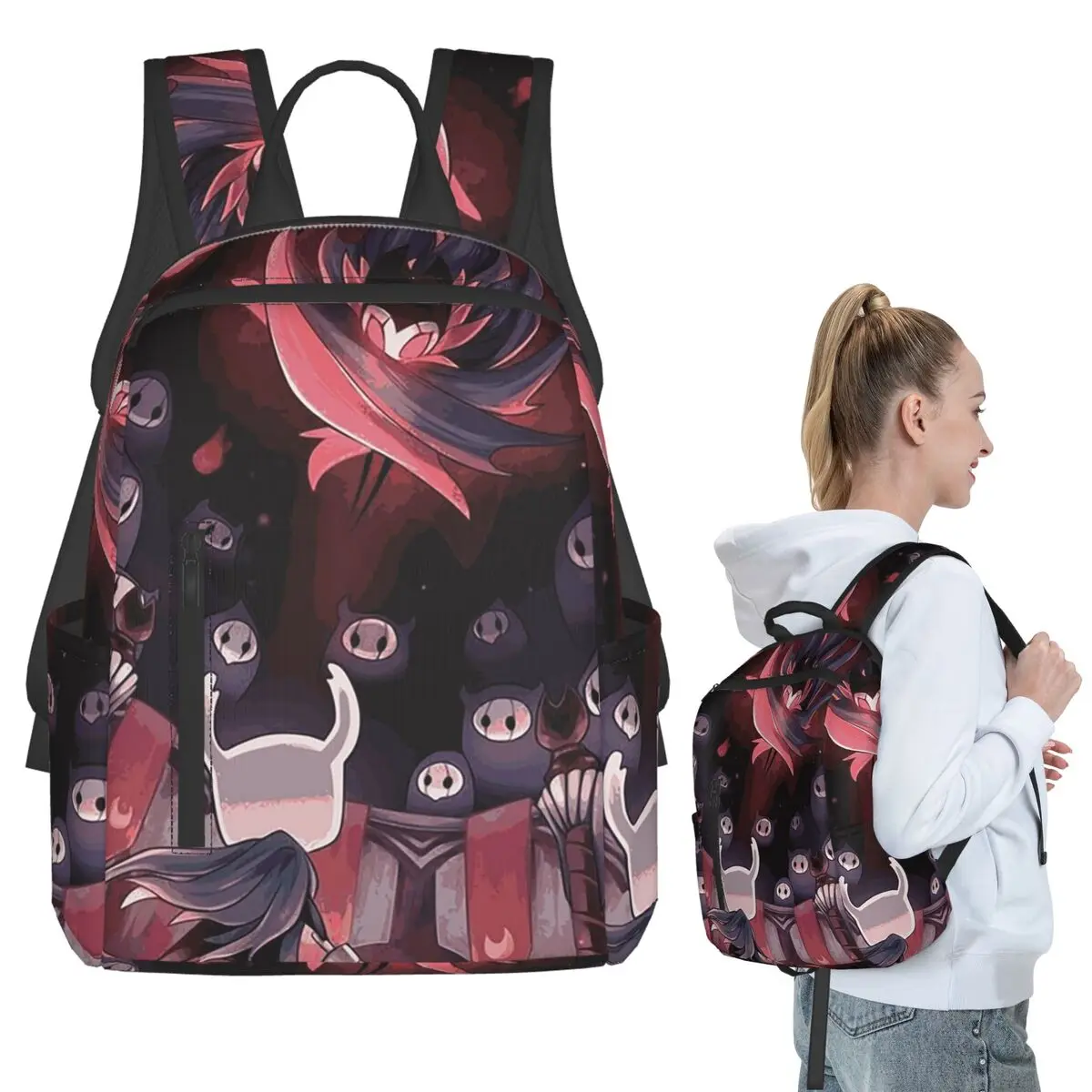 

Hollow Knight Backpack Student BookBag Kids School Bag Computer Shoulder Bags Men Women