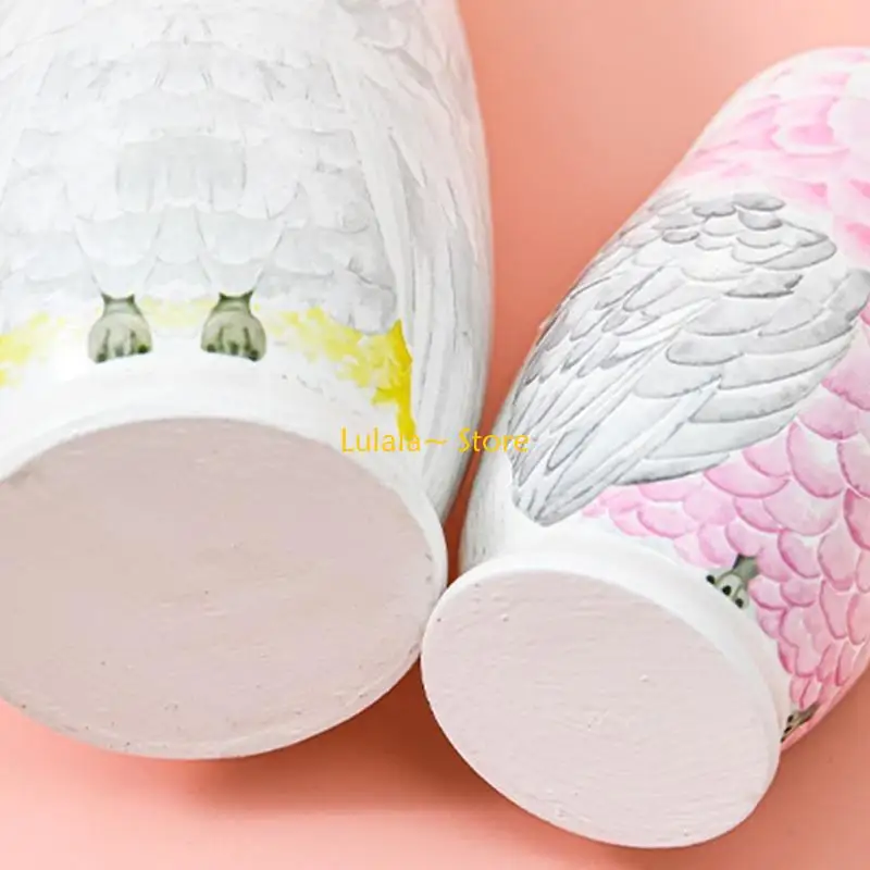 Y4QA Gỗ Rỗng Bình Bút Chì Dễ Thương Làm Tổ Cho Búp Bê Con Rối Mini Zakka Cho Búp Bê Bé Gái