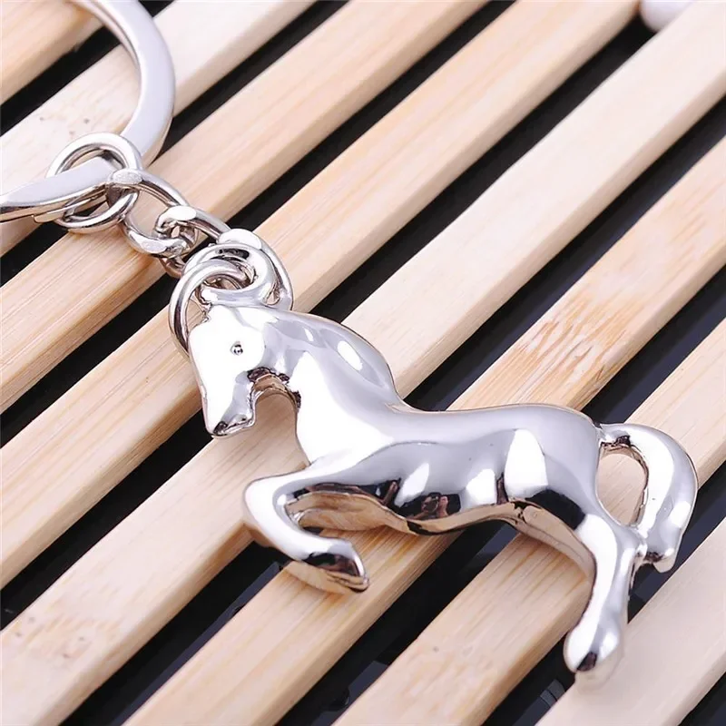 Nice Steed Horse Animal Pet Keychain Keyring Keychain Classic 3D Pendant Key Bag Chain Creative Gift S040