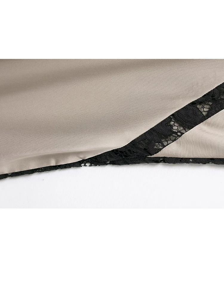 HH Women Sexy Satin Asymmetric Midi Dress Spring Summer Female Fashion Backless Sling V-neck Holiday Party Beach Short Dresses