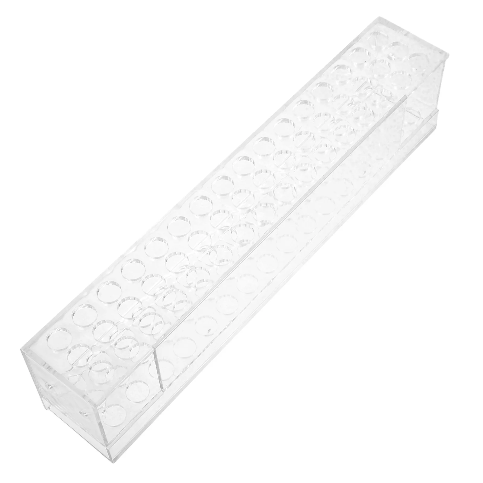 

Acrylic Pen Holder 1 Layer 48 Holes Clear Material Desk Organizer Stylish Durable Easy Clean Pen Display Stand Storage Rack