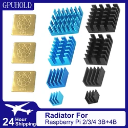 GPUHOLD Chipset Cooler 4pcs/5pcs For Raspberry Pi 2/3/4 3B+4B Heat Sink Aluminum Heatsink Radiator Cooler Kit for Raspberry Pi