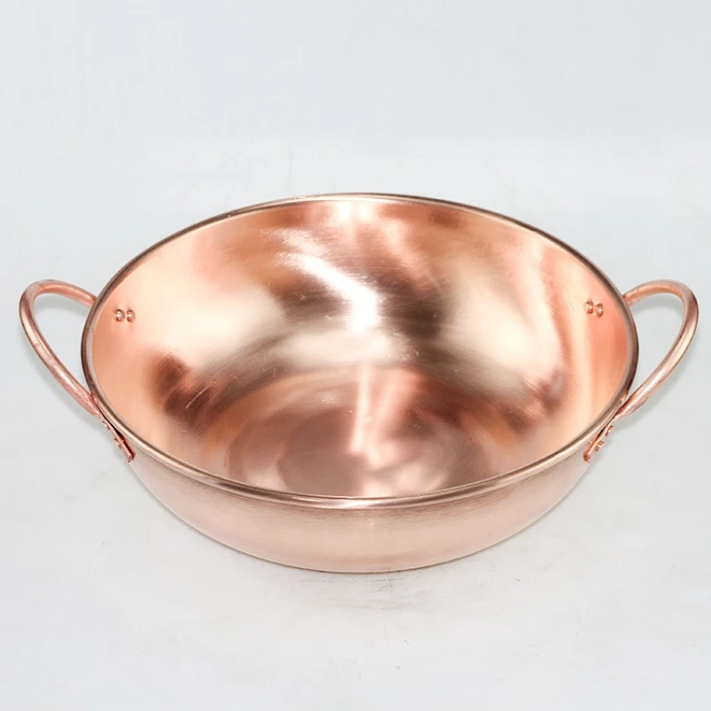 

Binaural gas thickened copper hot pot binaural end pot gas stove copper pot