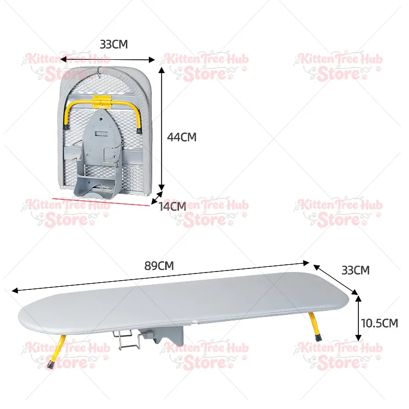 Folding Ironing Board for Desktop Use Compact Home Ironing Station Hanging Storage Design Easy Storage & Portable Ironing Board