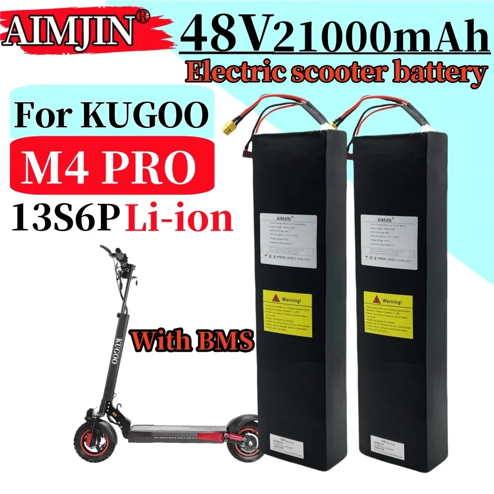 High-capacity Origina 48V 21000mAh scooter battery  for Kugoo M4/ M4 Pro scooter 13s6p lithium battery pack with BMS