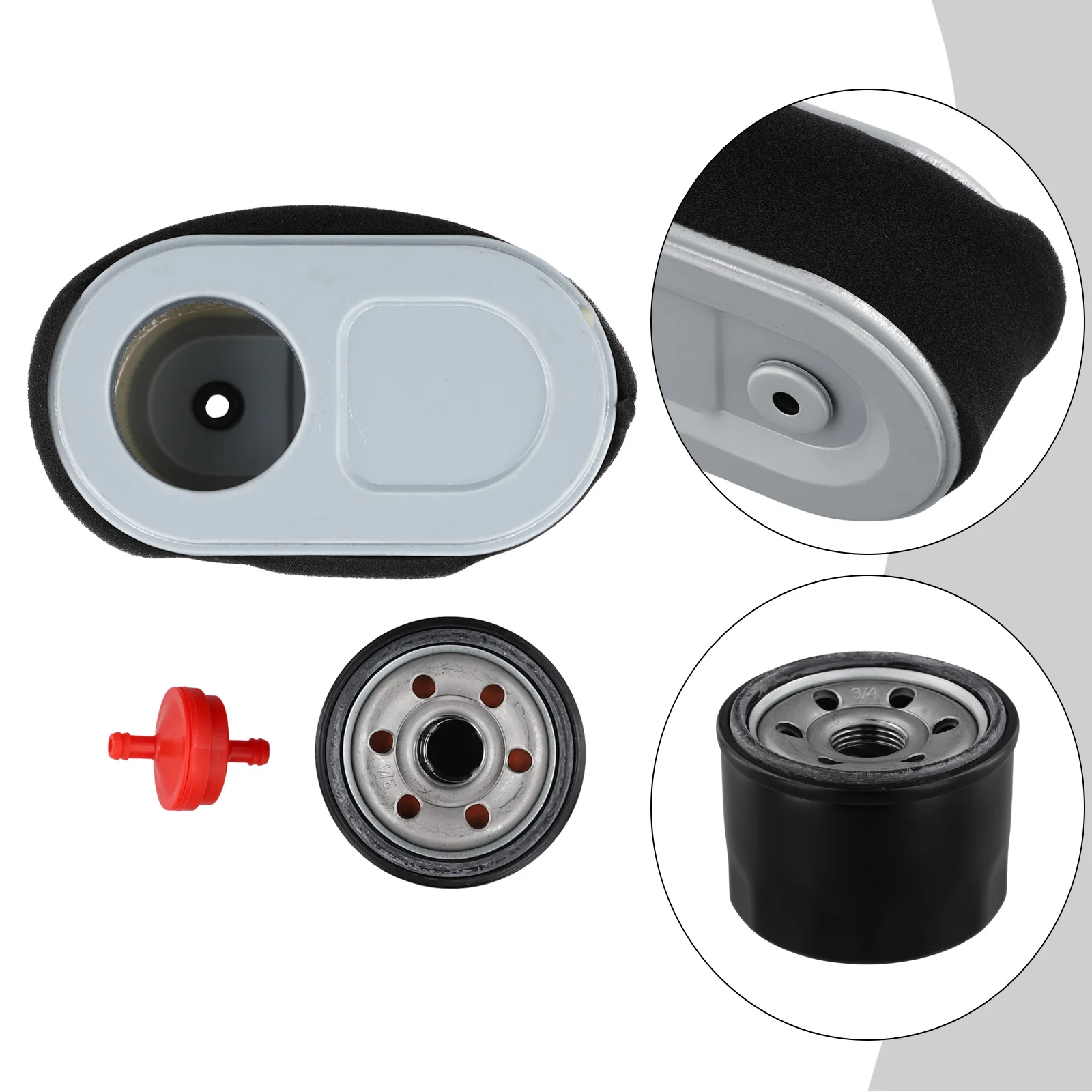 Air Oil Fuel Filter Set Compatible with For Cadet 4P90JUF 420cc and For Craftsman CLT38G CLT42G CLT42H Engine Models