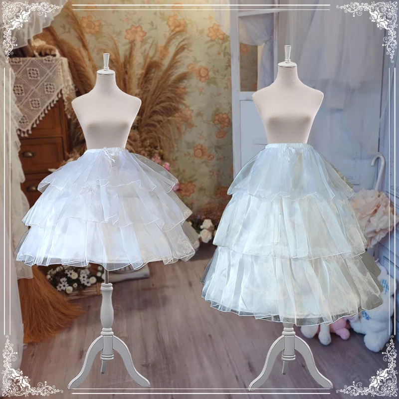 

Multilayer Fluffy Tulle Skirt Petticoat Adult Elastic Waist Underskirt Princess Bridal Adjustable Violent Fishbone Midi Skirts