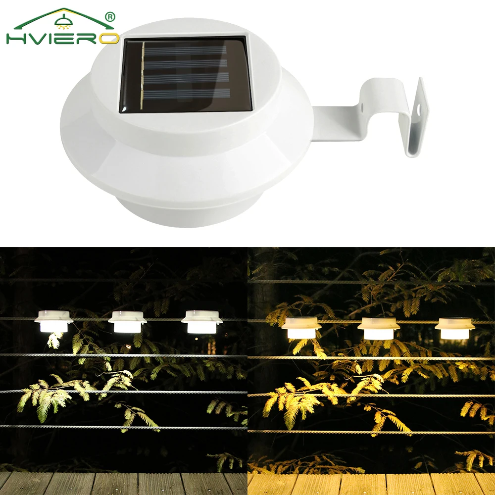 

Solar Night Light 3LED Corridor Wall Lamp Courtyard Outdoor Garden Waterproof House Decoration Fence Villa Street Eave Lawn Park