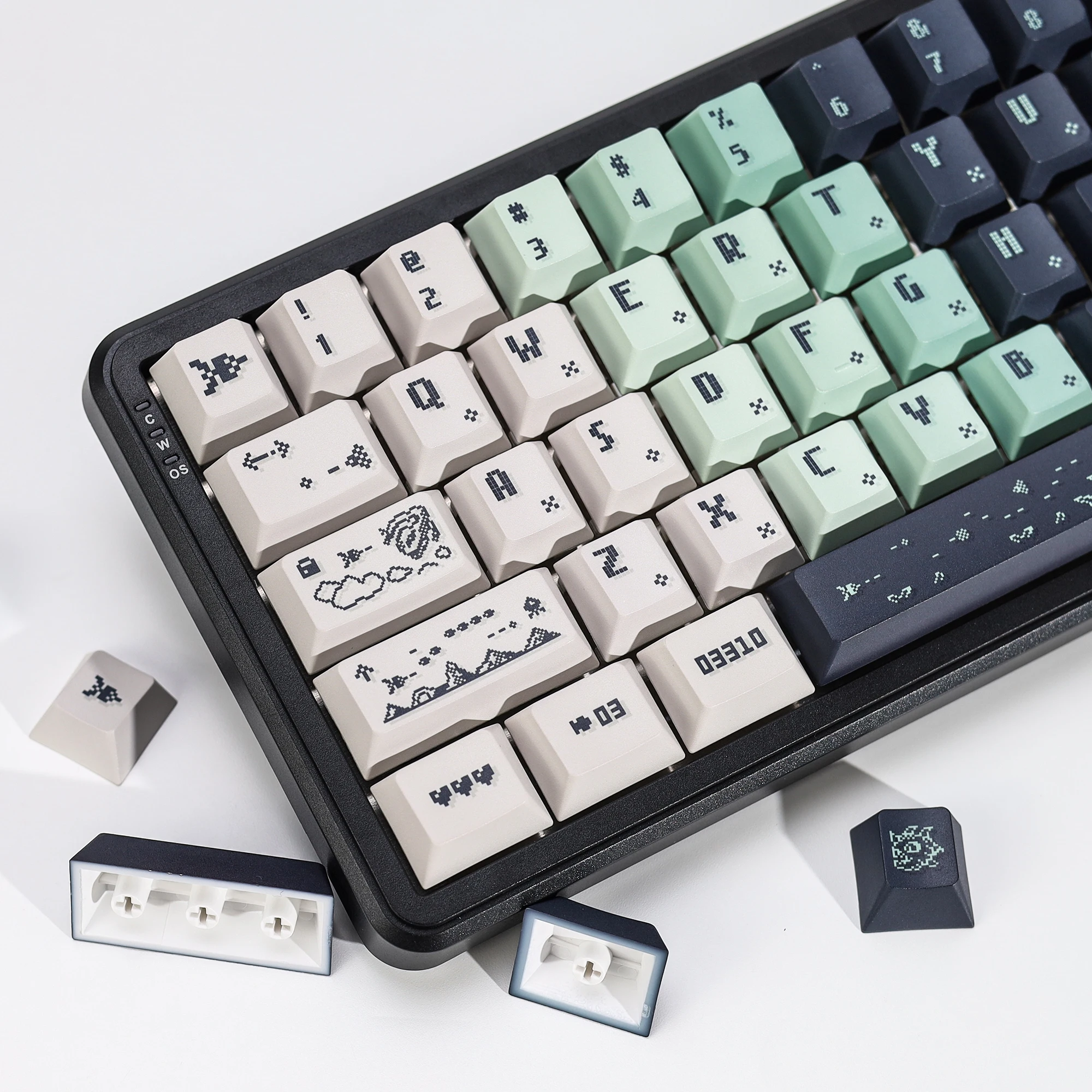 KBDiy Space Impact Keycaps Retro Cherry Profile Alice PBT 7u Keycap Custom für MX Magnetic Switch Gaming Mechanical Keyboard KIT – Detail 21
