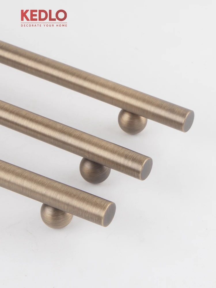 KEDLO Massiver Messing-Kugelgriff, Moderner Luxus-Ziehgriff für Küchenschränke, Antiker Messinggriff, Schubladengriff in Gold – Detail 8