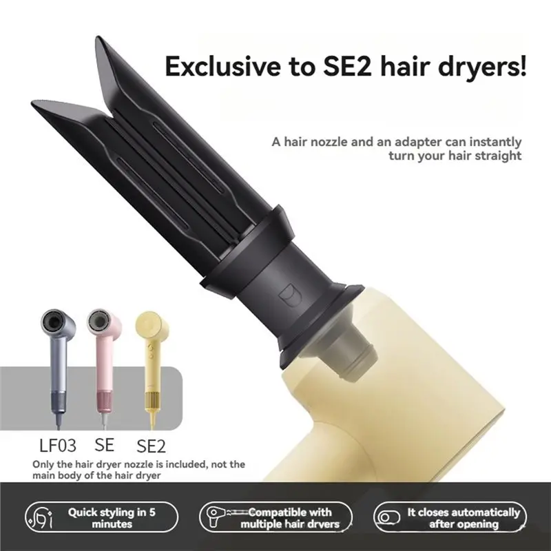 AT28-Acessório de secador de cabelo de fluxo de ar suave para bocal de alisamento Leifen LF03 SE SE2, explosão suave, acabamento elegante