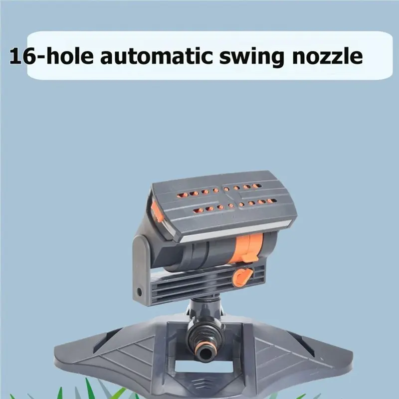 AAAF Automatic Garden Sprinkler Adjustable Range 16 Holes Rotating Lawn Sprinkler For Watering Yards Flowers