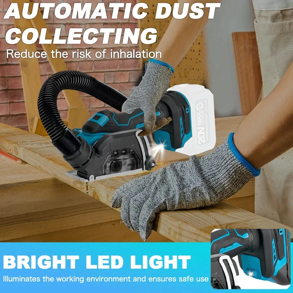 

Mini Angle Grinder 3 inch Brushless 76MM Electirc Compact Cut OFF Tool Cutting Machine No Batter