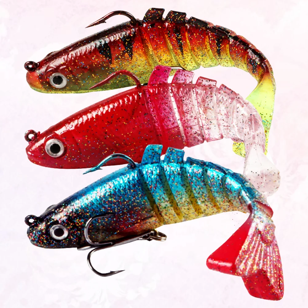 

3 Pcs Bionic Lure Soft Fishing Baits Eco Friendly Reusable Tackle Tools Plastic Knotty Lures for Fishing Supplies