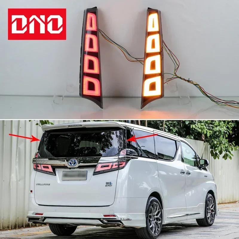 Car LED Rear Bumper Lamps For Toyota Vellfire 2019 - 2023 Brake Light Turn Signal Backup Reflector Lamp Taillights Car Fog lamps