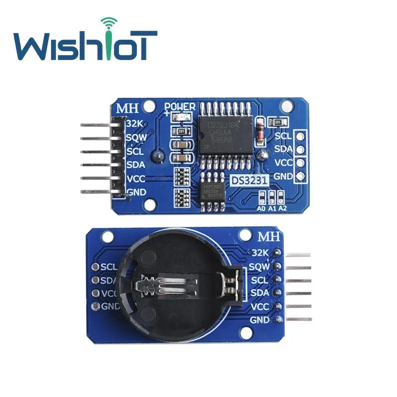 DS3231 RTC Module High-Precision I2C Clock Board (±2ppm) 3.3/5V Compatible for Arduino/Raspberry Pi (Battery Not Included)