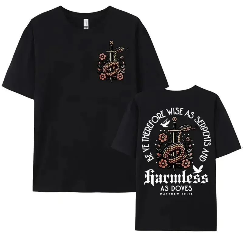 Mens Harajuku Christian Aesthetic T-shirt Bible Verse Religious Faithful Apparel Y2k T Shirts Man Kids Casual Oversized T Shirt
