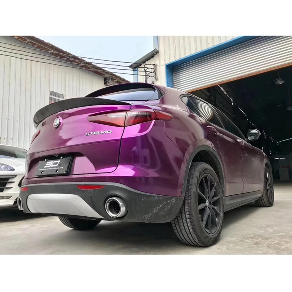 FOR Alfa Romeo Stelvio Spoiler 2017 -2019 Rear Middle Spoiler Carbon fiber FRP Trunk Boot Duck Wings Car Styling