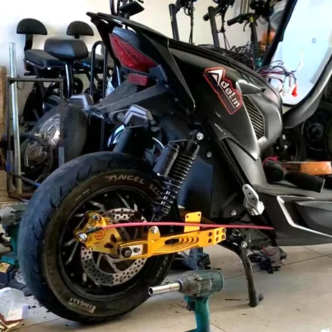 Motorcykelsvingarm 3D CNC Aluminiumlegering Bakre Flatgaffel Lämplig för Yamaha FORCE RSZ JOG GOGO Niu U+/US/UQI Scooter Modify 6 best sales svängarm - №2