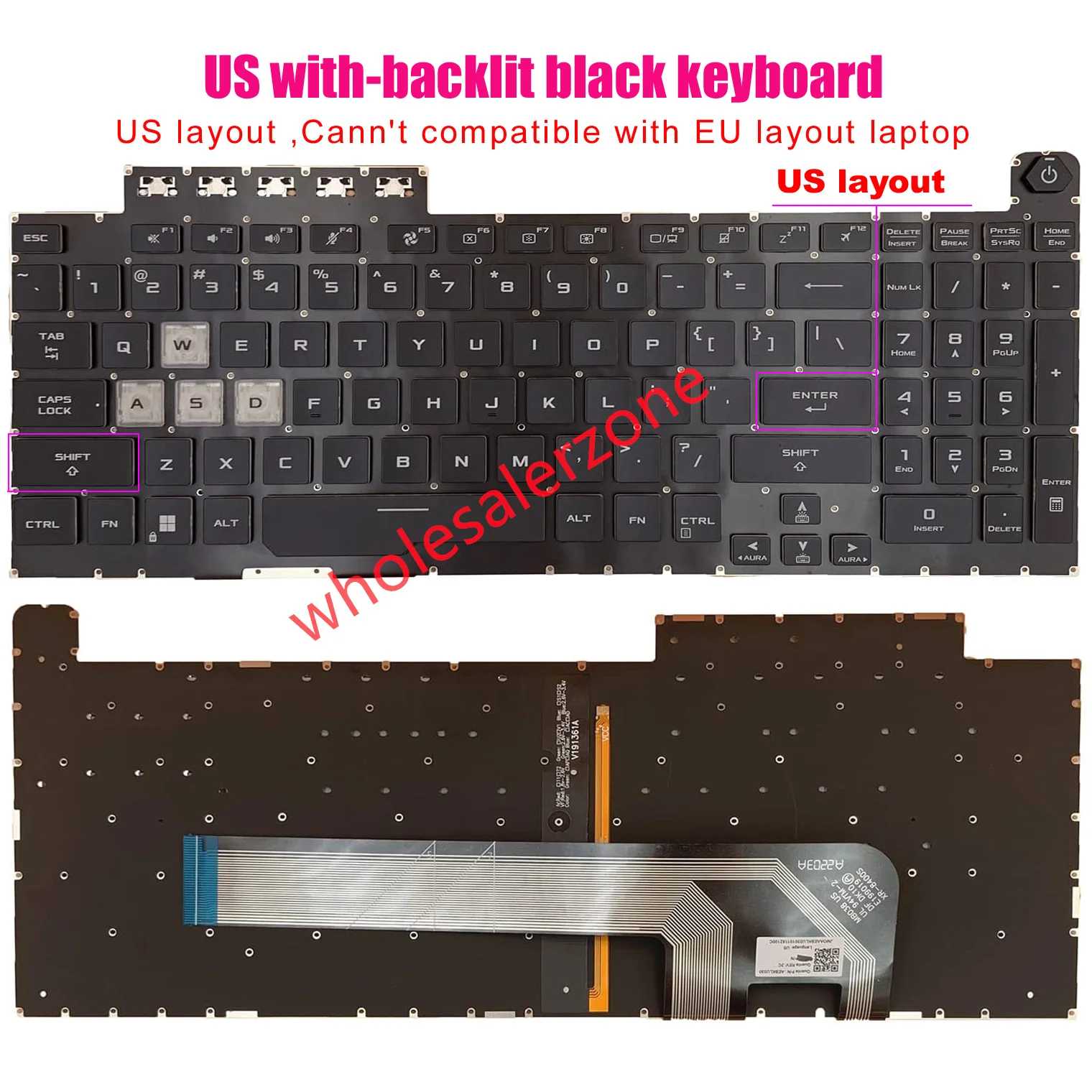 New Keyboard For ASUS TUF Gaming FA506 FX506 F15 A15 F17 A17 FX506H FX506L FA506QE FX706 FX706LI FX706H FA706 FA706I laptop