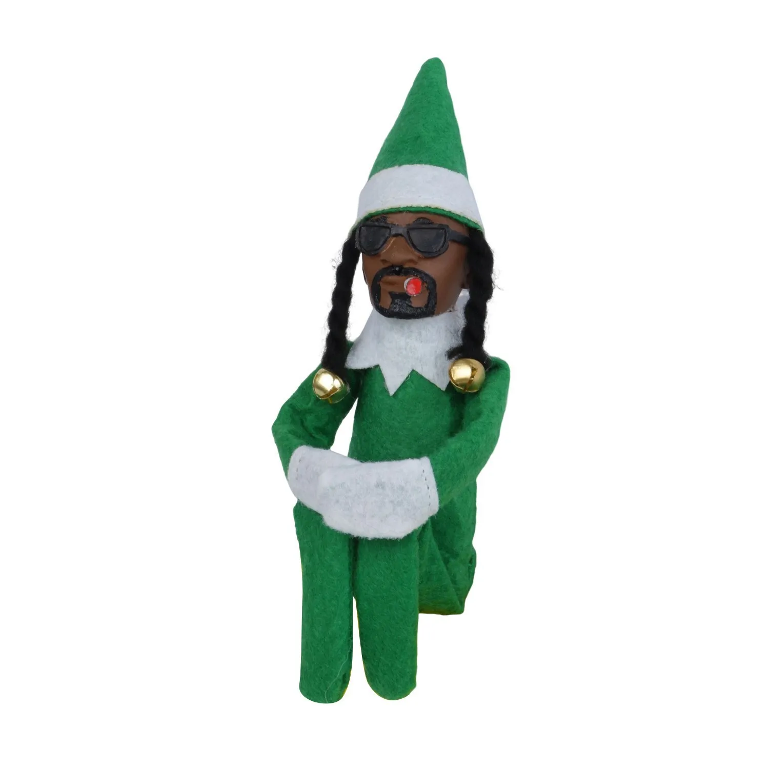 Dobrar para espreitar snoop em uma tempestade amantes de hip hop comportamento de natal boneca de brinquedo ruim ornamento de carro de natal decoração de mesa presente