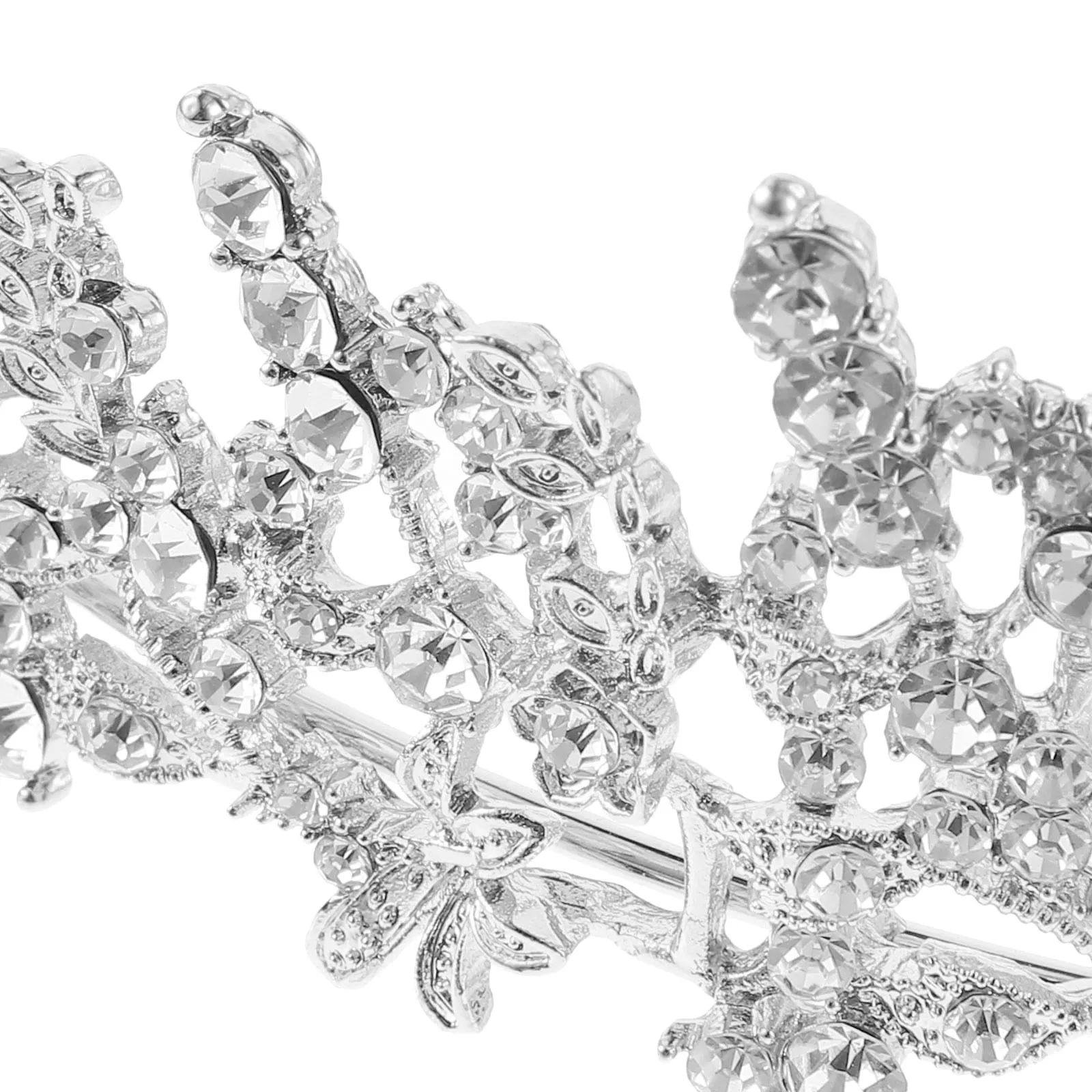 

Baroque Rhinestone Women Bridal Wedding Party Costume Headpiece Durable Metal Design Fit All Sizes Large Non-Deforming Crown For