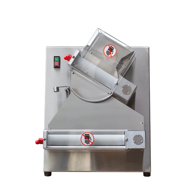 Automatische elektrische Pizzateig-Formpressmaschine, kommerzielle industrielle Krusten-Basismaschine, Aufroller