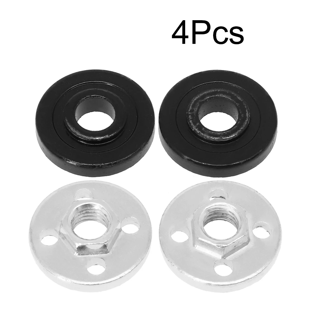 4pcs Thread Replacement Angle Grinder Hexagon Nut Metal Pressure Plate Cover Flange Nut Set Tools For Type 100 Angle Grinder