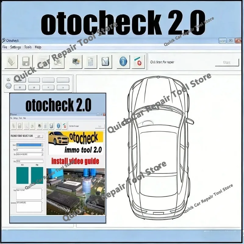 Hot Immo Tool OtoCheck v2.0 English Turkish OTO Checker Cleaner Advanced Immo Repair System for Immobilizer Otochecker Software