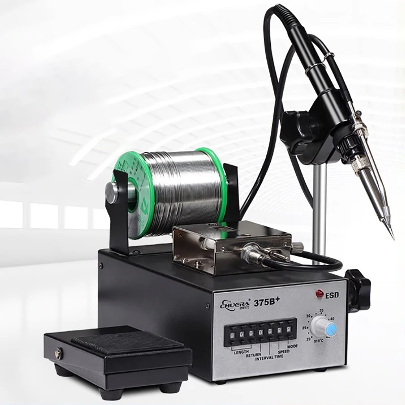 375+ Semi-Automatic Soldering Machine, High-Power Foot Operated Soldering Iron, Automatic Tin Feeding Constant Temperature Solde