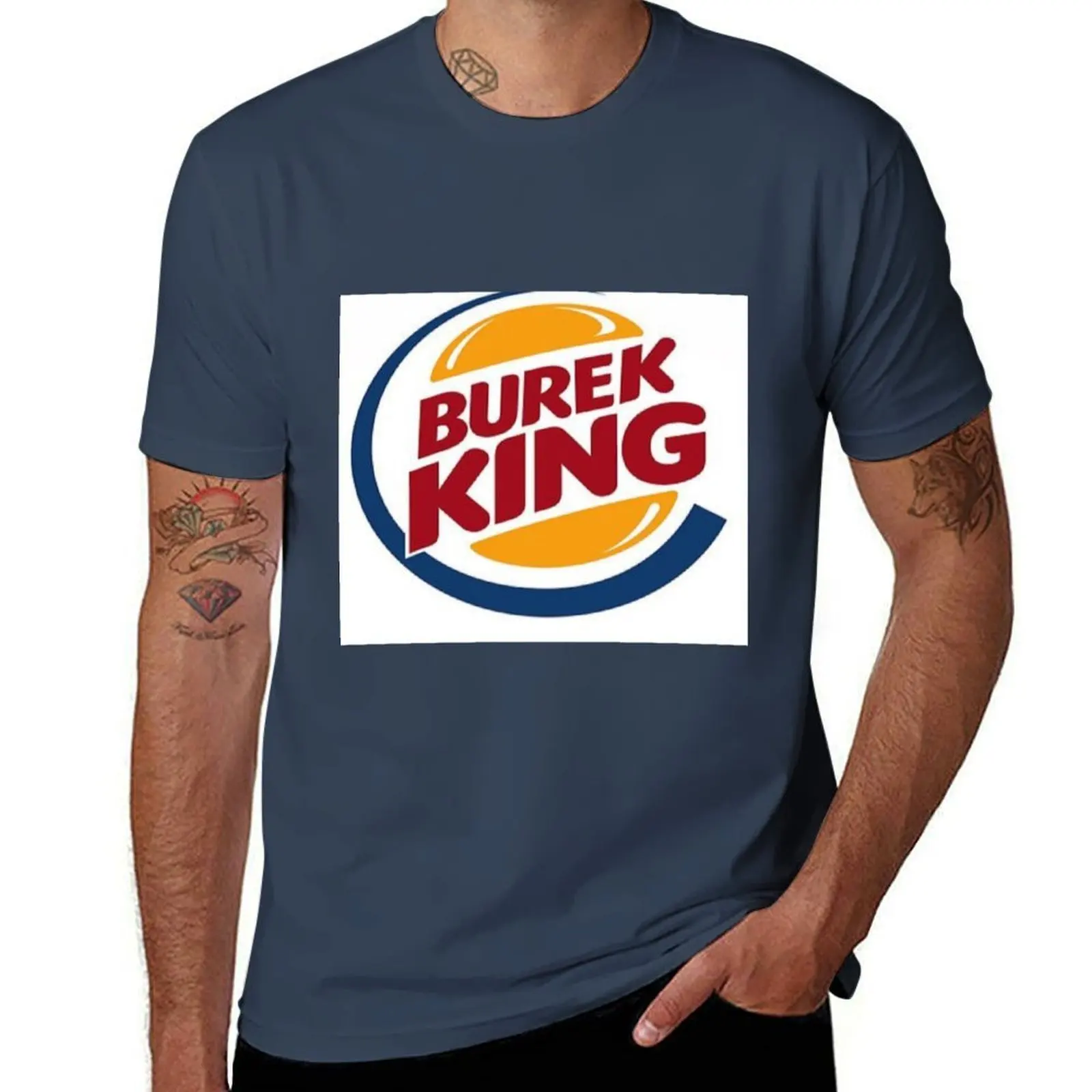 

Burek King T-Shirt All Match Print Short Sleeve Top