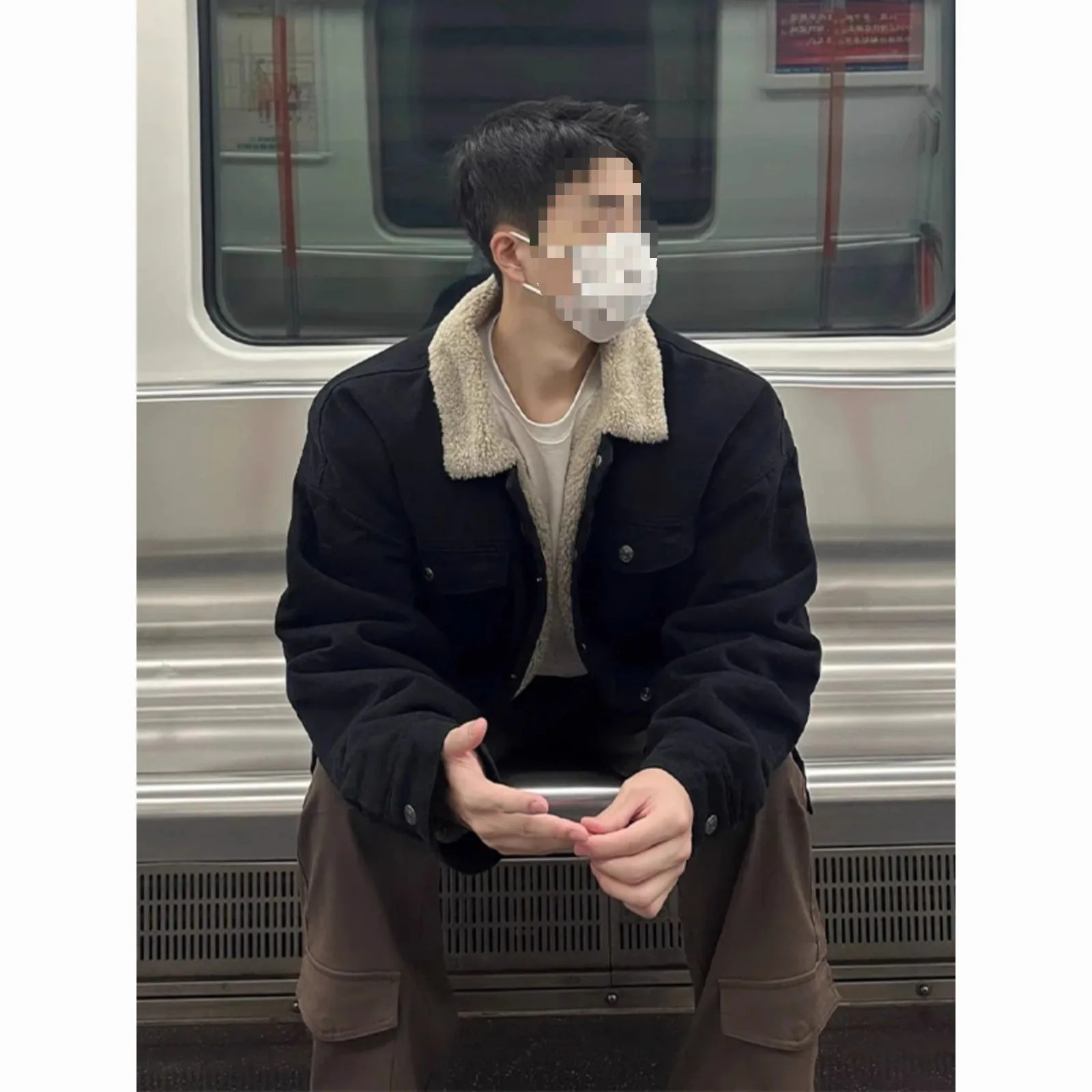 

2025 Новая американская хлопковая куртка в стиле ретро для мужчин, зимнее утолщенное плюшевое хлопковое пальто из овечьей шерсти, теплая хлопковая стеганая куртка