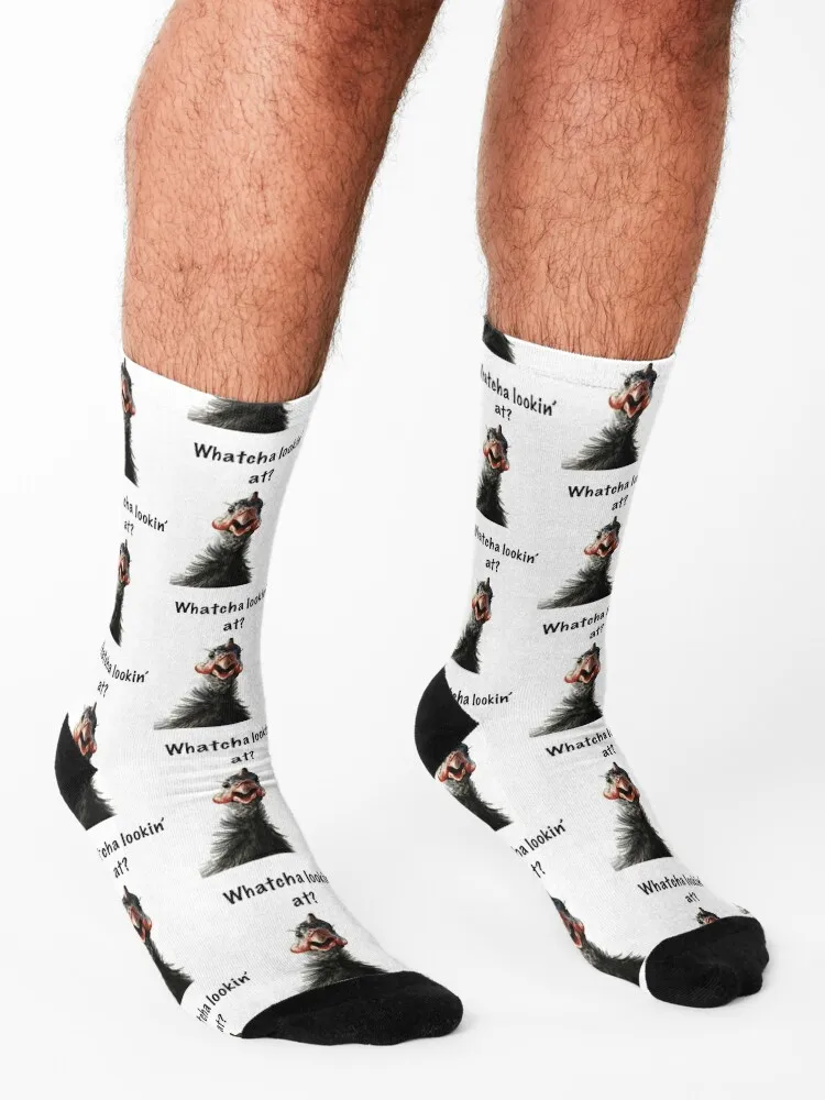 Whatcha lookin’ at? Socks Crossfit aesthetic Soccer funny sock Men's Socks Women's