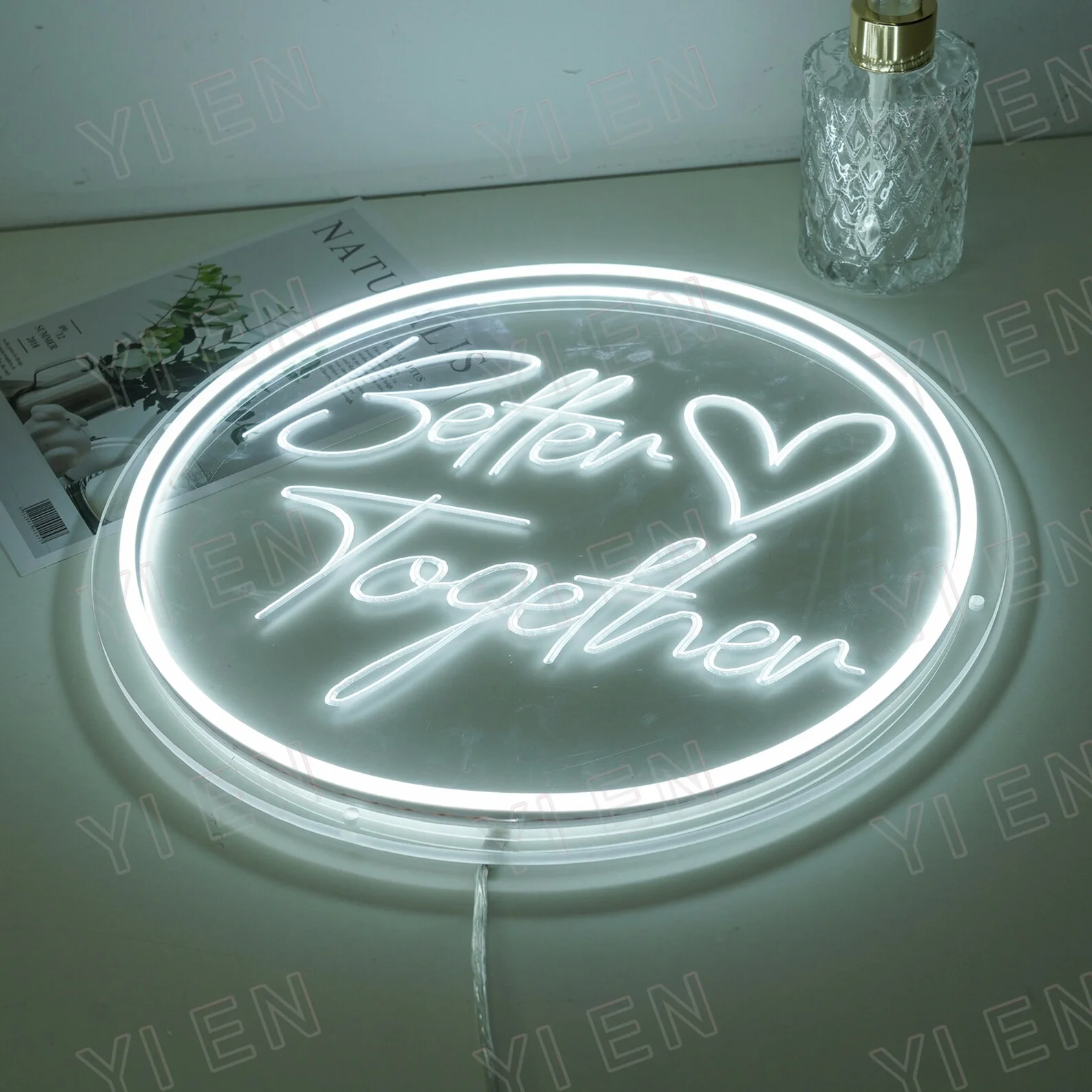 Better Together Neon Sign  Custon Neon Sign  Personalized Gift  LED Neon Light  Wedding Decoration  Home Room Wall Decorati