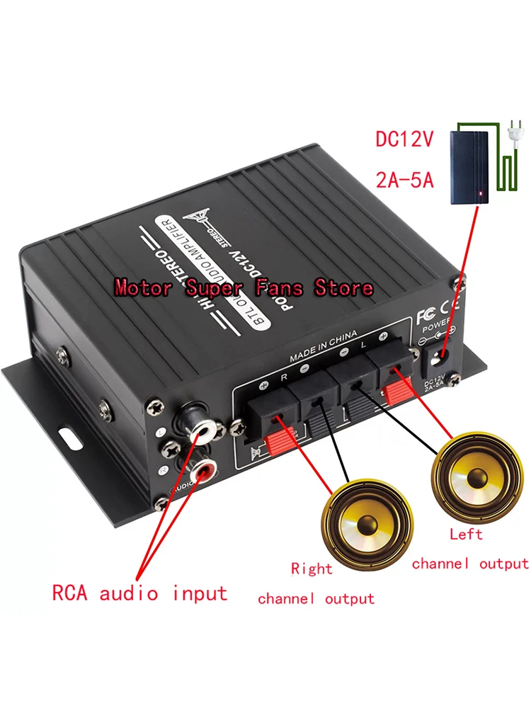 12V Mini High-Fidelity Pure Class-D Amplifier Board DIY Home Computer Speaker Cabinet Power Amplifier 2*20W Dual Channel Speaker